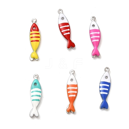 304 Stainless Steel Enamel Charms X-STAS-Q363-14J-P-1