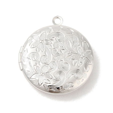 Rack Plating Brass Locket Pendants LS-KK-K277-06S-1