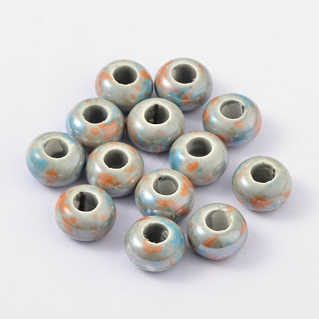 Handmade Porcelain Ceramic Loose Beads X-PORC-Q209-15mm-2-1