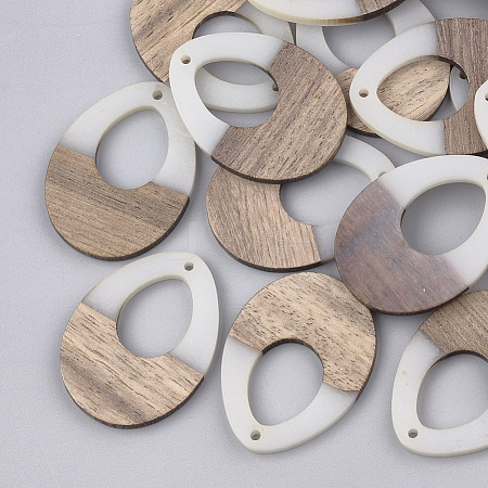 Resin & Walnut Wood Pendants RESI-S358-05E-1