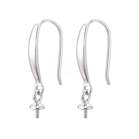 Anti-Tarnish Rhodium Plated 925 Sterling Silver Earring Hooks STER-N016-27P-1