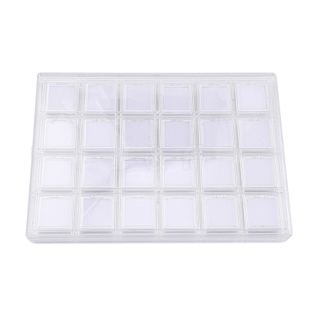 4-Rows 6 Grids Acrylic Organizer Storage Boxes CON-R030-05-1