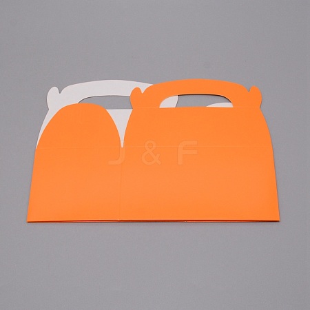 Solid Color Paper Fold Cakes Boxes CON-WH0081-22G-1