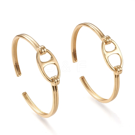 Brass Cuff Bangles BJEW-F411-01G-1