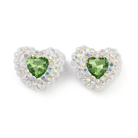 Polymer Clay Glass Rhinestone Beads CLAY-NH0001-13F-1