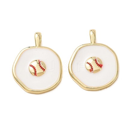 Brass Enamel Pendants KK-CJC12A6-01B-G-1