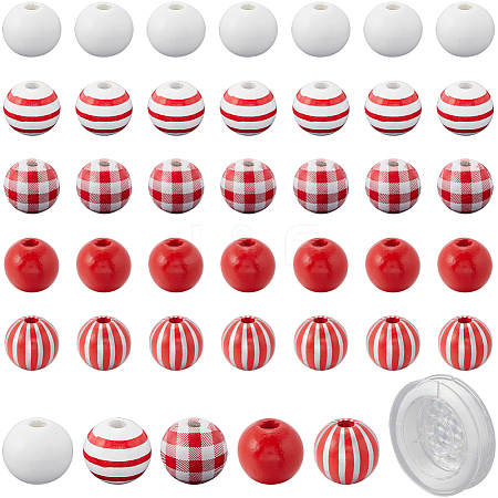 DIY Round Wooden Beads Bracelets Jewelry Making Kits DIY-SP0001-45B-1