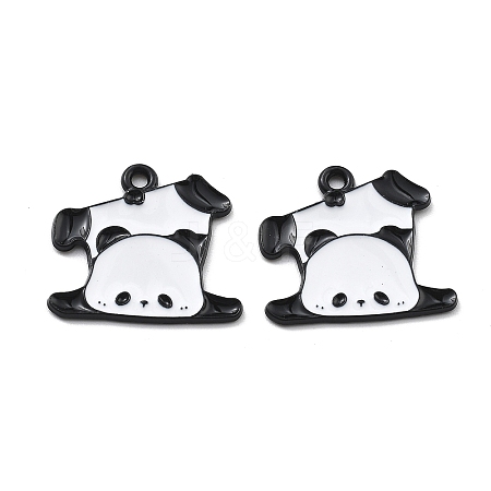 Panda Theme Alloy Enamel Pendants ENAM-F150-02-1