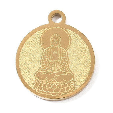 Buddhist 304 Stainless Steel Pendants SA-CBAE30B-02B-G-1