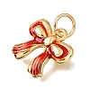 Brass Enamel Pendants KK-G605-11G-04-2
