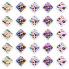 30Pcs Rainbow Iridescent Printed Opaque Acrylic Beads OACR-TA0001-73A-2