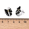 Alloy & Resin Pearl Stud Earrings EJEW-G466-01G-3