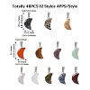 48Pcs 12 Styles Natural Gemstone Pendants G-FW0001-30-4