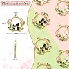 20Pcs 2 Colors Alloy Enamel Pendants ENAM-CJ0004-20-2