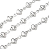 304 Stainless Steel Heart Link Chains CHS-N009-01A-P-1