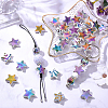 50Pcs Rainbow Iridescent Printed Opaque Acrylic Beads OACR-SP0002-13B-4