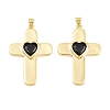 Brass Glass Pendants KK-P353-12G-02-1