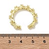 Brass Micro Pave Cubic Zirconia Cuff Open Rings RJEW-C163-12G-5