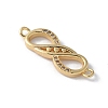Brass Micro Pave Clear Cubic Zirconia Connector Charms LS-KK-Q044-01F-G-2