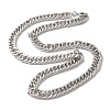 Iron Cuban Link Chain Necklaces for Women Men NJEW-A028-01J-P-1