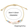 Natural Gemstone & Imitation Pearl Beaded Bracelet UH6167-3