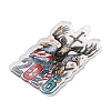 Football Theme Printed Transparent Acrylic Pendants OACR-B055-03B-2
