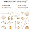 Brass Half Hoop Earrings EJEW-BC0001-03G-7