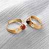 304 Stainless Steel Open Cuff Rings RJEW-A071-07G-3