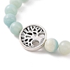 4Pcs 4 Style Natural Amazonite & Howlite & Synthetic Hematite Beaded Stretch Bracelets Set BJEW-JB09086-2