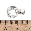 925 Sterling Silver Micro Pave Clear Cubic Zirconia Fold Over Clasps STER-P060-41P-3