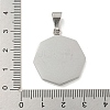 304 Stainless Steel Pendants STAS-C102-12P-3