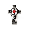 Cross Enamel Rhinestone Pin JEWB-C001-02B-1