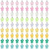 45Pcs 9 Colors Luminous Translucent Resin Pendants RESI-CJ0003-23-8