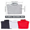 DELORIGIN 4Pcs 4 Colors Cotton Half Turtleneck Winter False Collars AJEW-DR0001-31-2