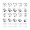 Unicraftale 30Pcs Half Round Brass Clip-on Earring Findings KK-UN0001-91P-1