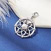 Woven Net/Web Tibetan Style Alloy Pendant Decoraiton HJEW-JM01385-2