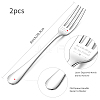 Globleland 1 Set 2Pcs 304 Stainless Steel Fork AJEW-GL0001-19-064-2