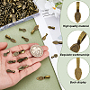 250Pcs 5 Styles Tibetan Style Glue-on Flat Pad Bails TIBEP-GA0001-04A-3
