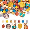 69Pcs 12 Style Food Grade Eco-Friendly Silicone Focal Beads SIL-BT0001-06-1