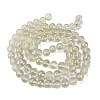 Frosted Transparent Glass Bead Strands GLAA-P065-10mm-01-5