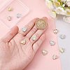 SUPERFINDINGS 12Pcs 3 Colors Brass Micro Pave Clear Cubic Zirconia Slide Charms KK-FH0002-83-3