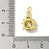 Brass Micro Pave Colorful Cubic Zirconia Charms KK-M283-26D-02-3