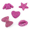 5Pcs 5 Styles Handmade Polymer Clay Glass Rhinestone Big Pendants RB-BT0001-04-2