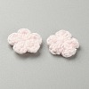 Peach Blossom Handmade Crochet Cotton Ornament Accessories AJEW-WH0326-53F-2