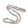 Transparent Electroplate Glass Beads Strands EGLA-E030-01L-01-2
