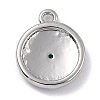Brass Micro Pave Cubic Zirconia Charms LS-ZIRC-I054-13P-03-3