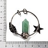 Natural Green Aventurine Faceted Pointed Bullet Big Pendants G-A221-01D-3