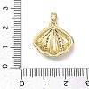 Brass Enamel & Clear Cubic Zirconia Pendants KK-G603-01G-01-3