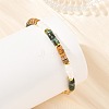 Natural Picture Jasper and Natural African Turquoise(Jasper) Beaded Bracelets BJEW-JB14427-2