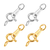 4Pcs 2 Colors 925 Sterling Silver Spring Ring Clasps STER-PH0001-98-7